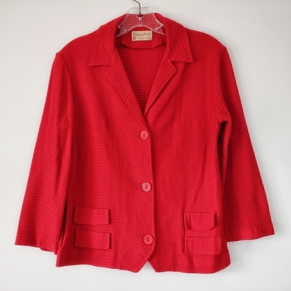 VTG Koret of California Womens Jacket Size Medium Red Short 60s Business‎